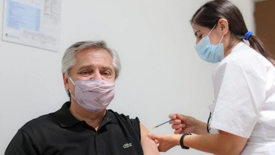 Alberto Fernández se vacunó.